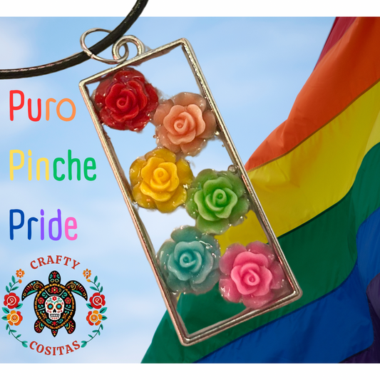 Arco Iris Pride – Rainbow Rose Pendant